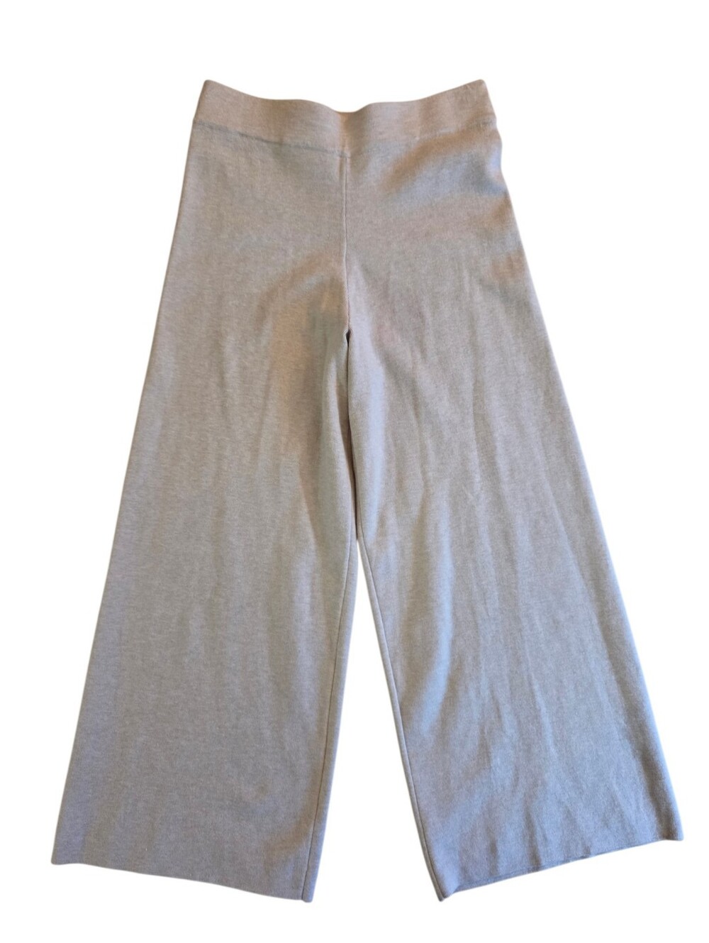Marled Wide Leg Soft Knit Pants- Small